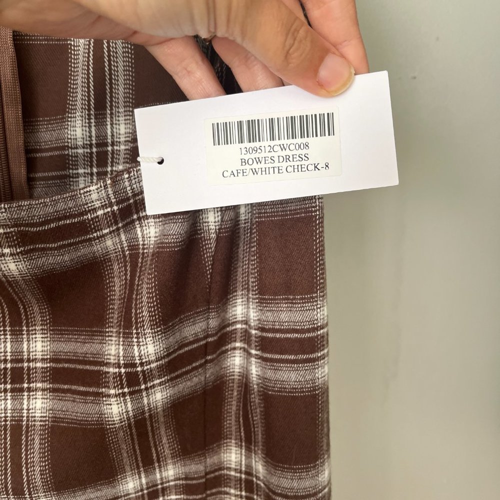 Reformation Brown Plaid Dress - Picture 7 of 8